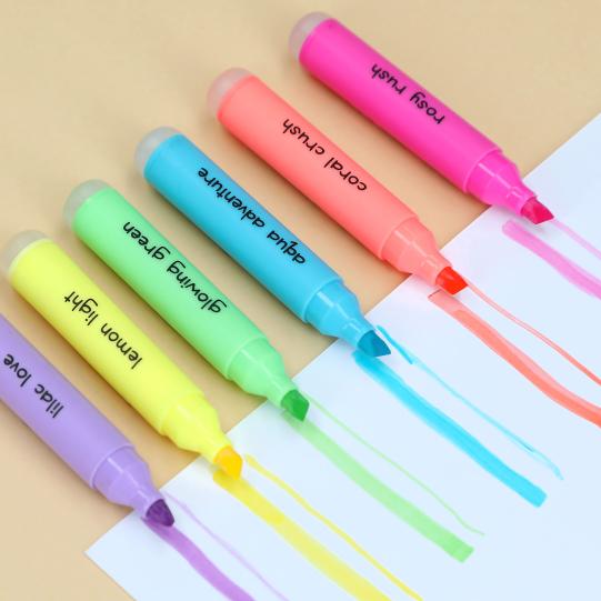 PENfection Radierbare Mini Textmarker, 6er-Set