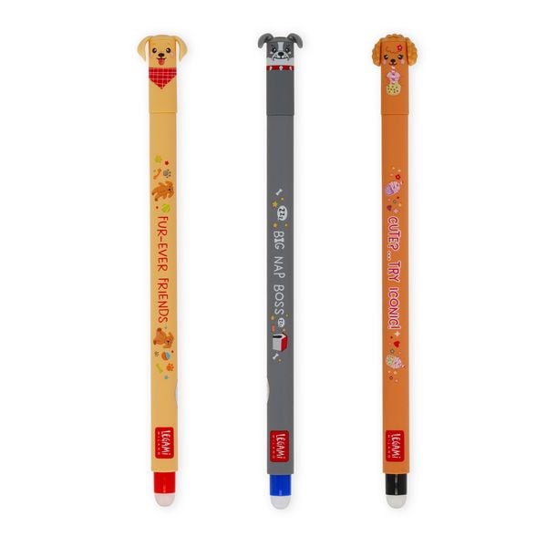 LEGAMI Erasable Pen 3er Set Hunde