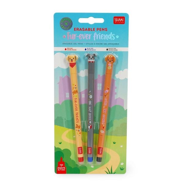LEGAMI Erasable Pen 3er Set Hunde