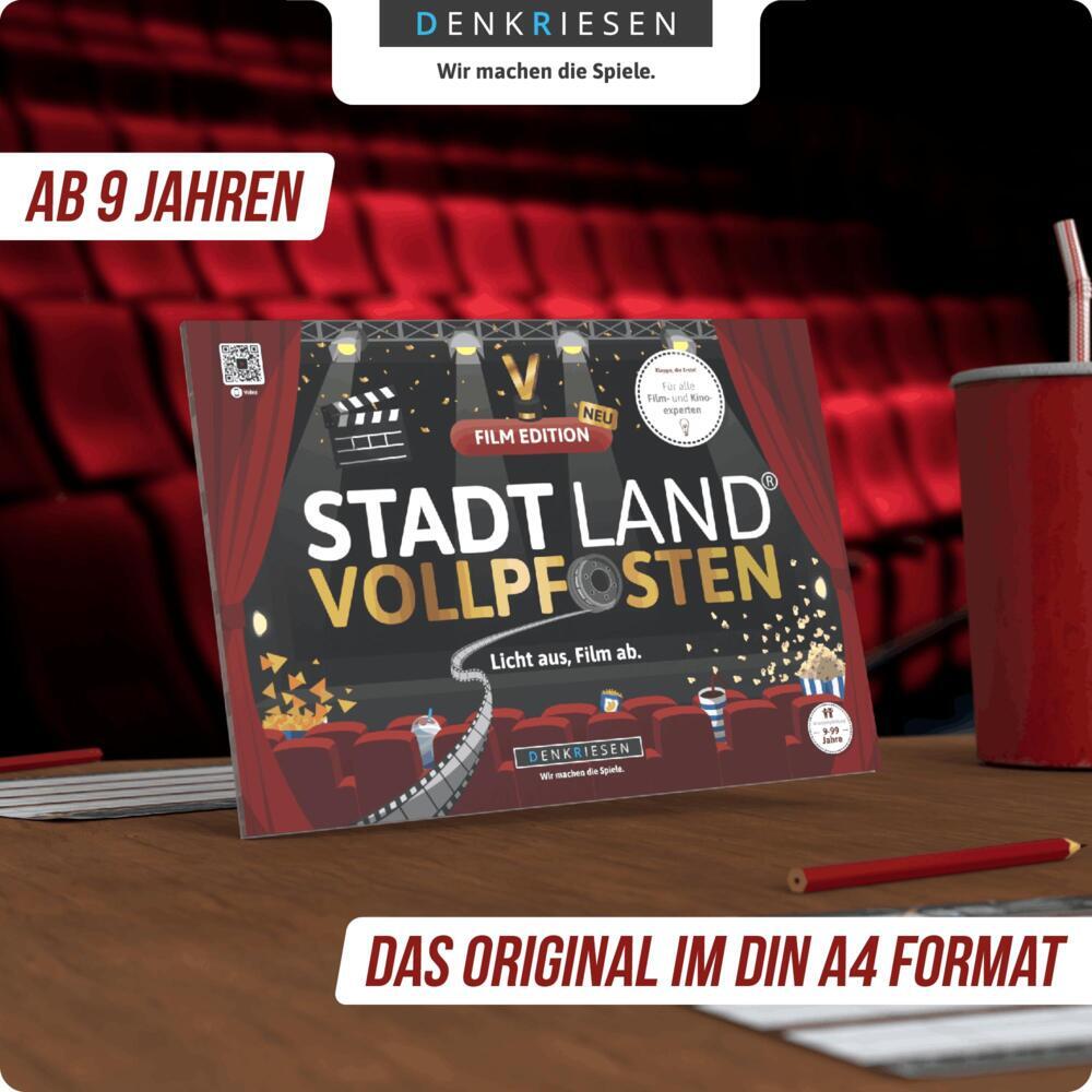 Stadt Land Vollpfosten 'Licht aus, Film ab' Spielblock