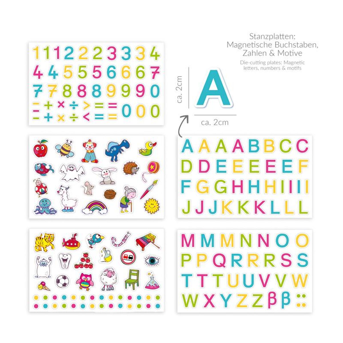 Magnet-Lernbox Buchstaben & Zahlen, 183-teilig