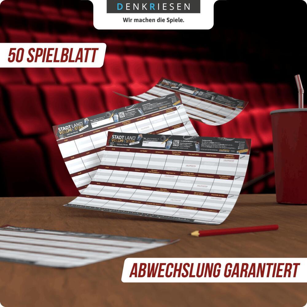 Stadt Land Vollpfosten 'Licht aus, Film ab' Spielblock