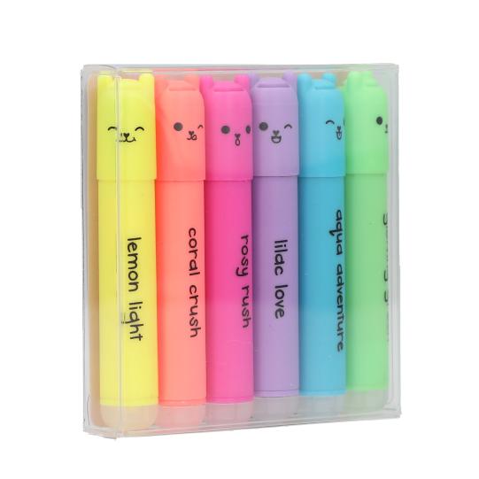 PENfection Radierbare Mini Textmarker, 6er-Set