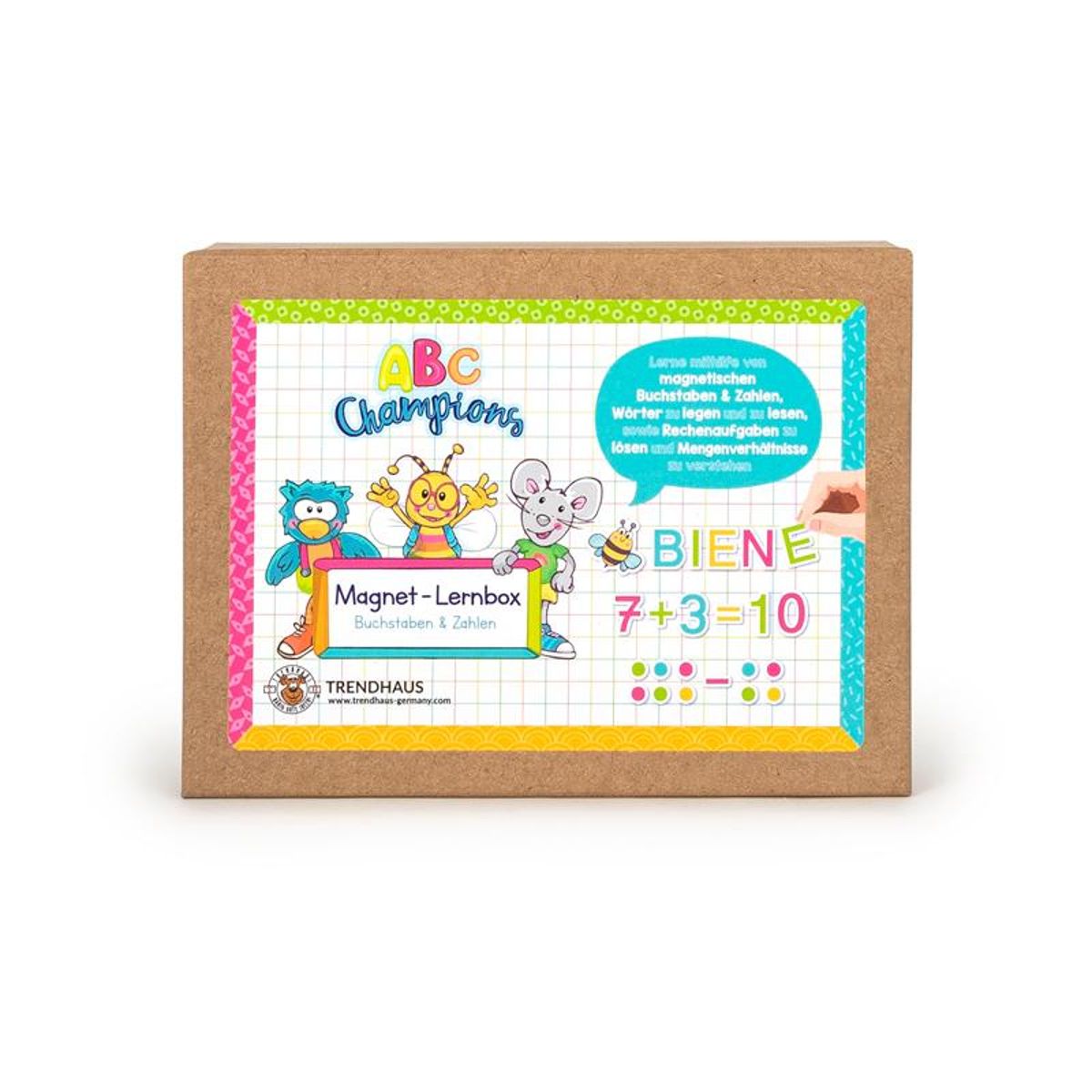 Magnet-Lernbox Buchstaben & Zahlen, 183-teilig