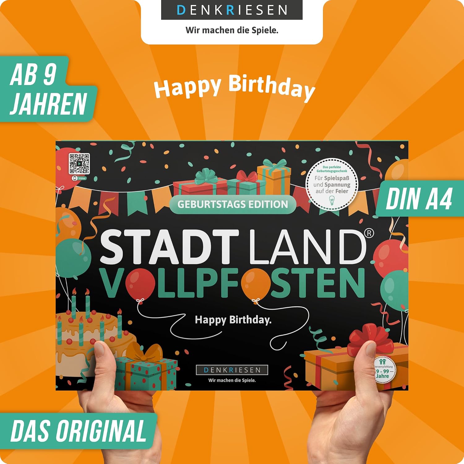 Stadt Land Vollpfosten 'Geburtstags Edition' Spielblock