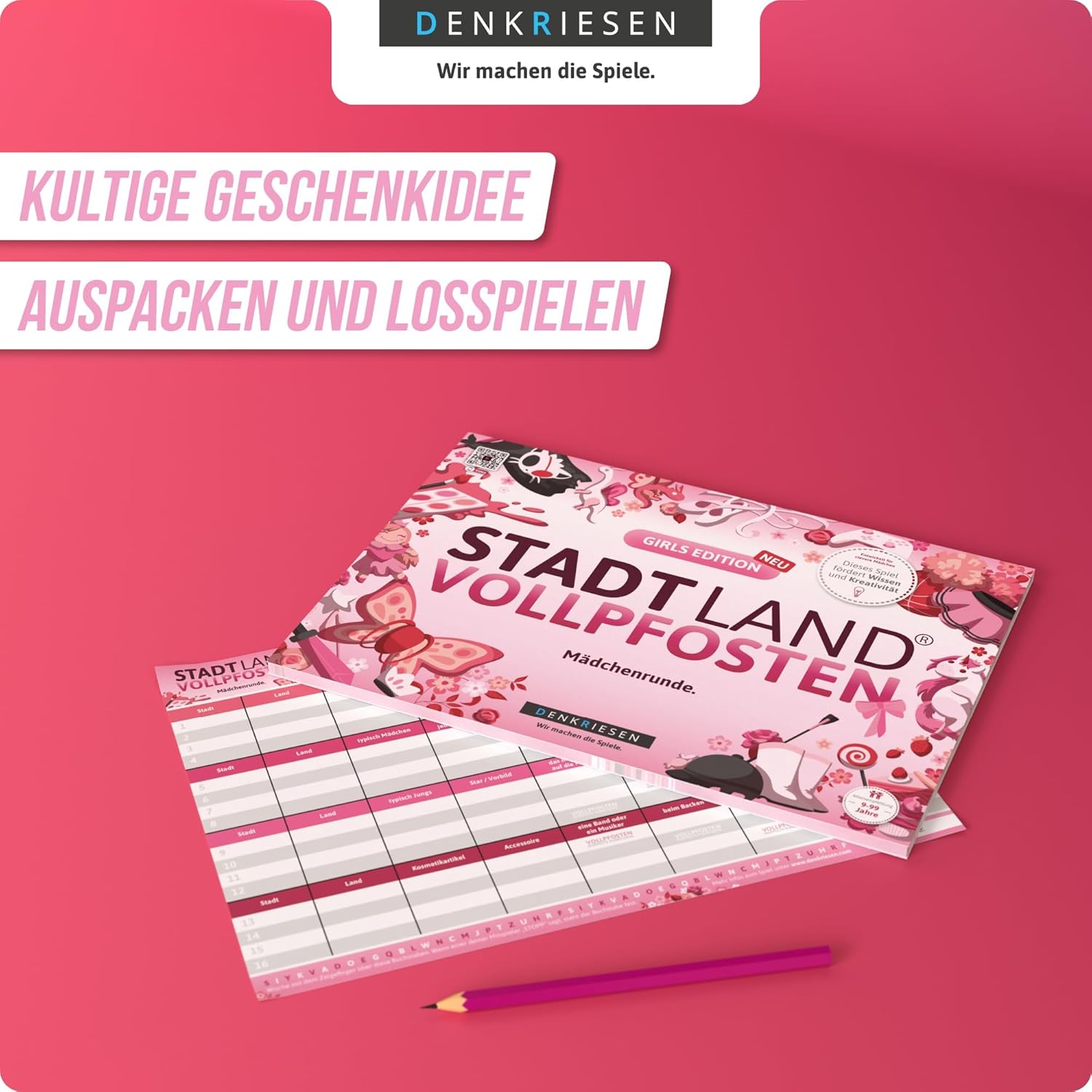 Stadt Land Vollpfosten 'Mädchenrunde' Girls Edition