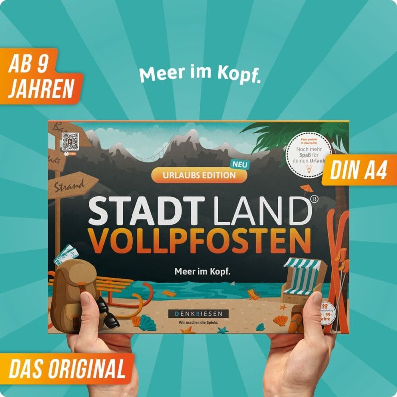 Stadt Land Vollpfosten 'Meer im Kopf' Urlaubs Edition