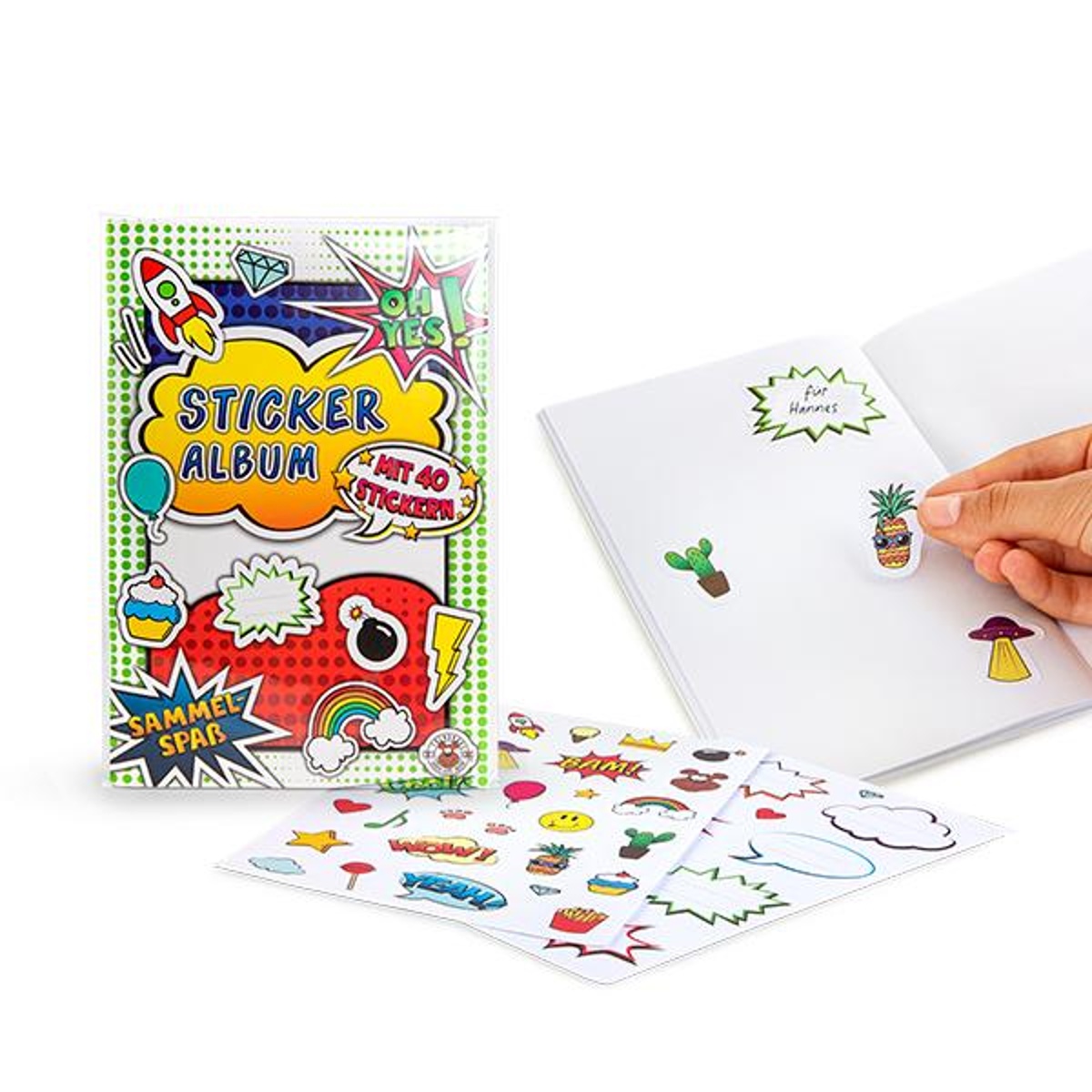Sticker-Sammelalbum inkl. 40 Stickern