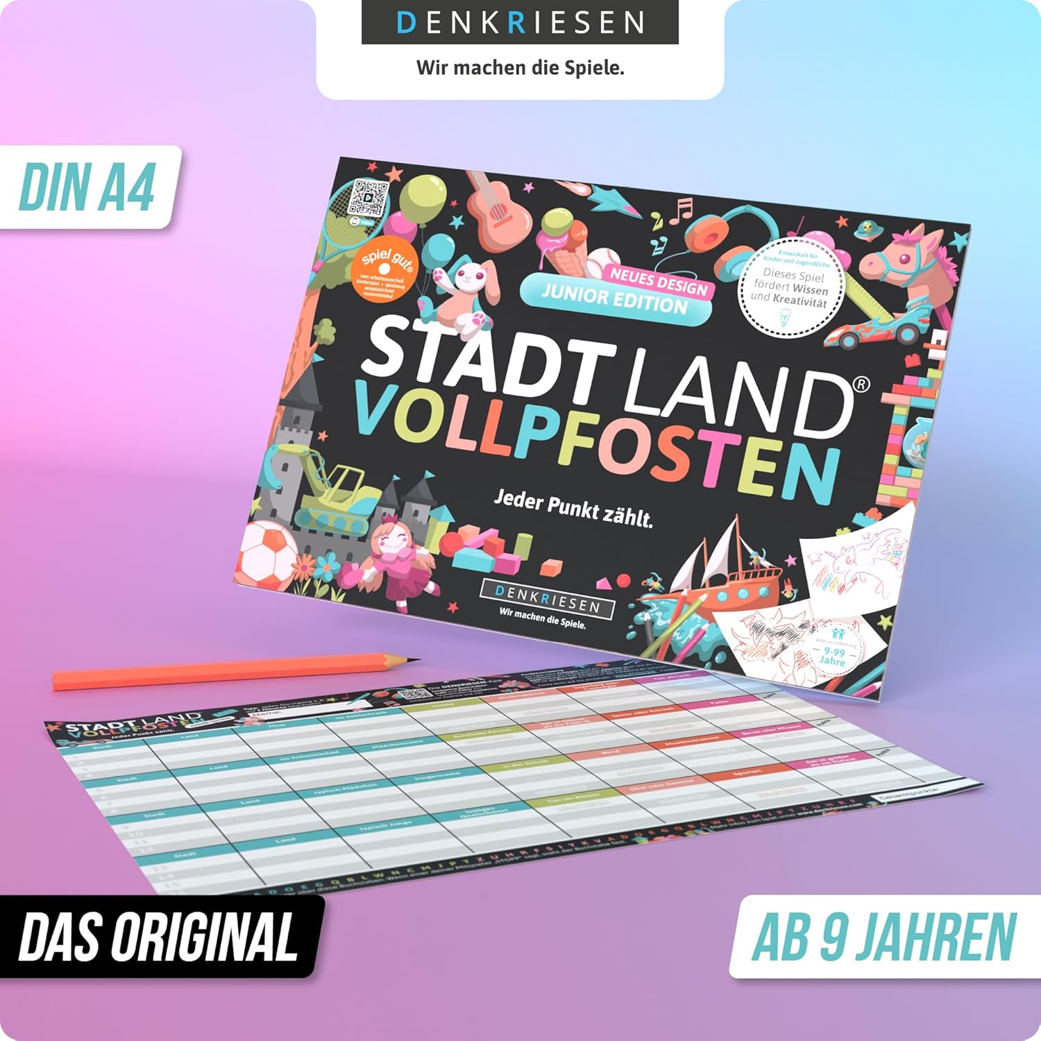Stadt Land Vollpfosten 'Jeder Punkt zählt' Junior Edition