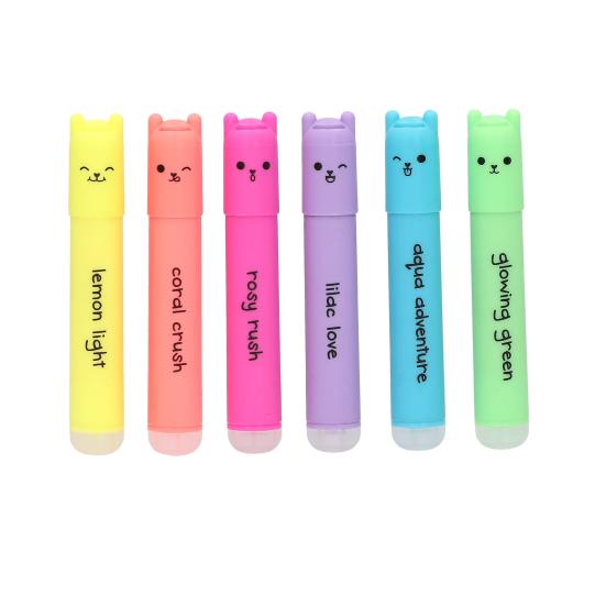 PENfection Radierbare Mini Textmarker, 6er-Set