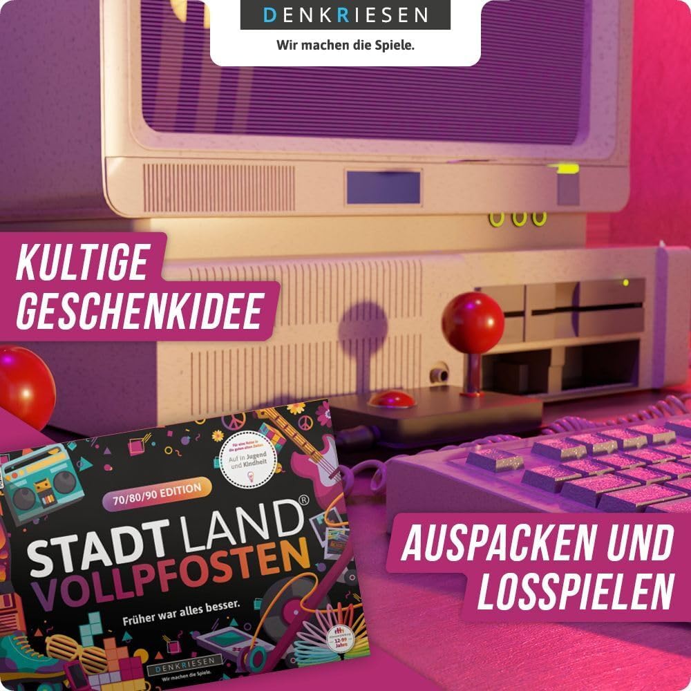 Stadt Land Vollpfosten 70/80/90 EDITION Spielblock