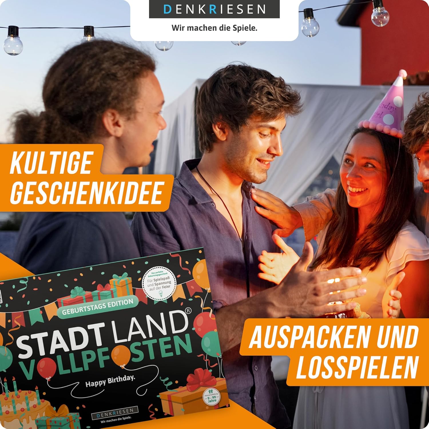 Stadt Land Vollpfosten 'Geburtstags Edition' Spielblock