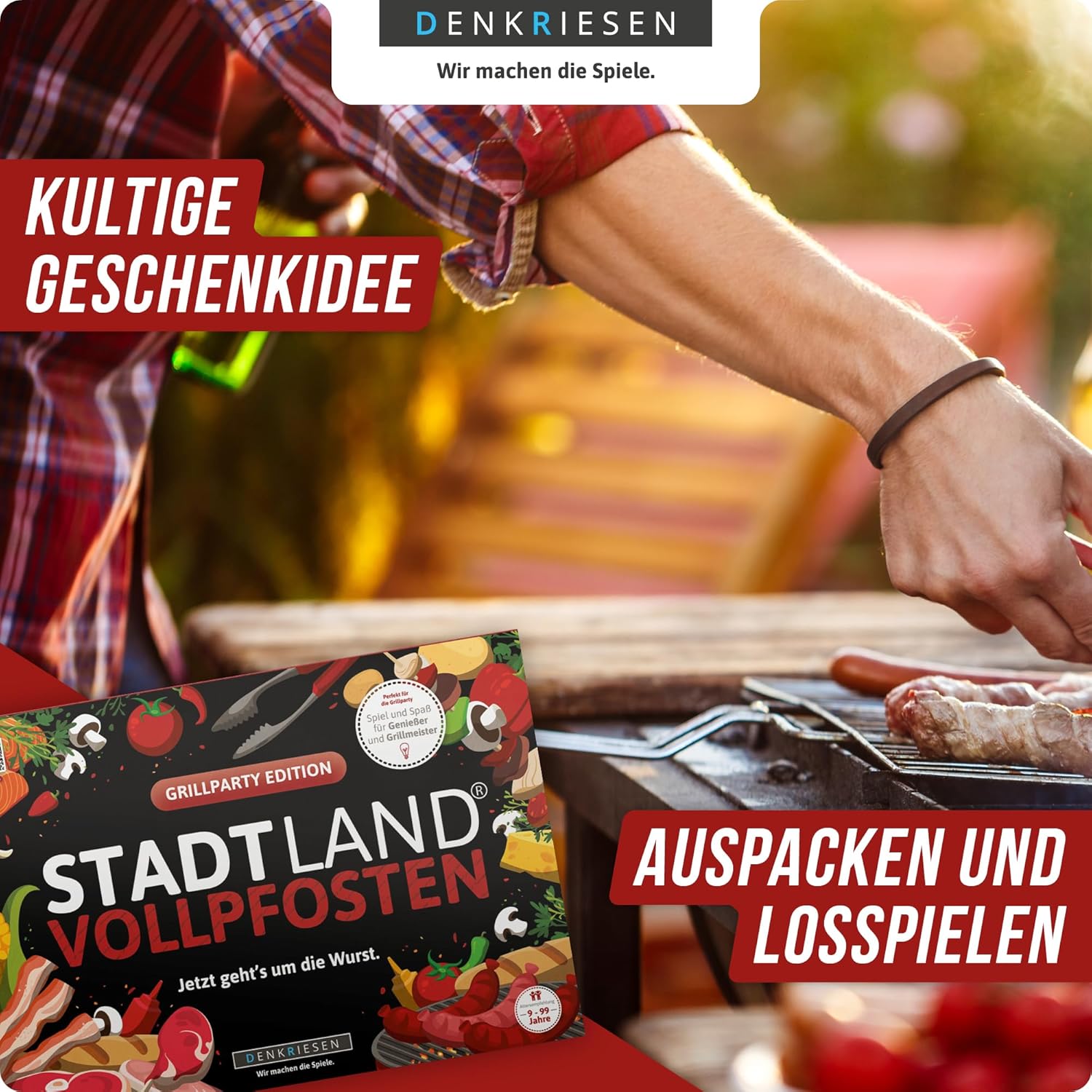 Stadt Land Vollpfosten GRILLPARTY EDITION Spielblock