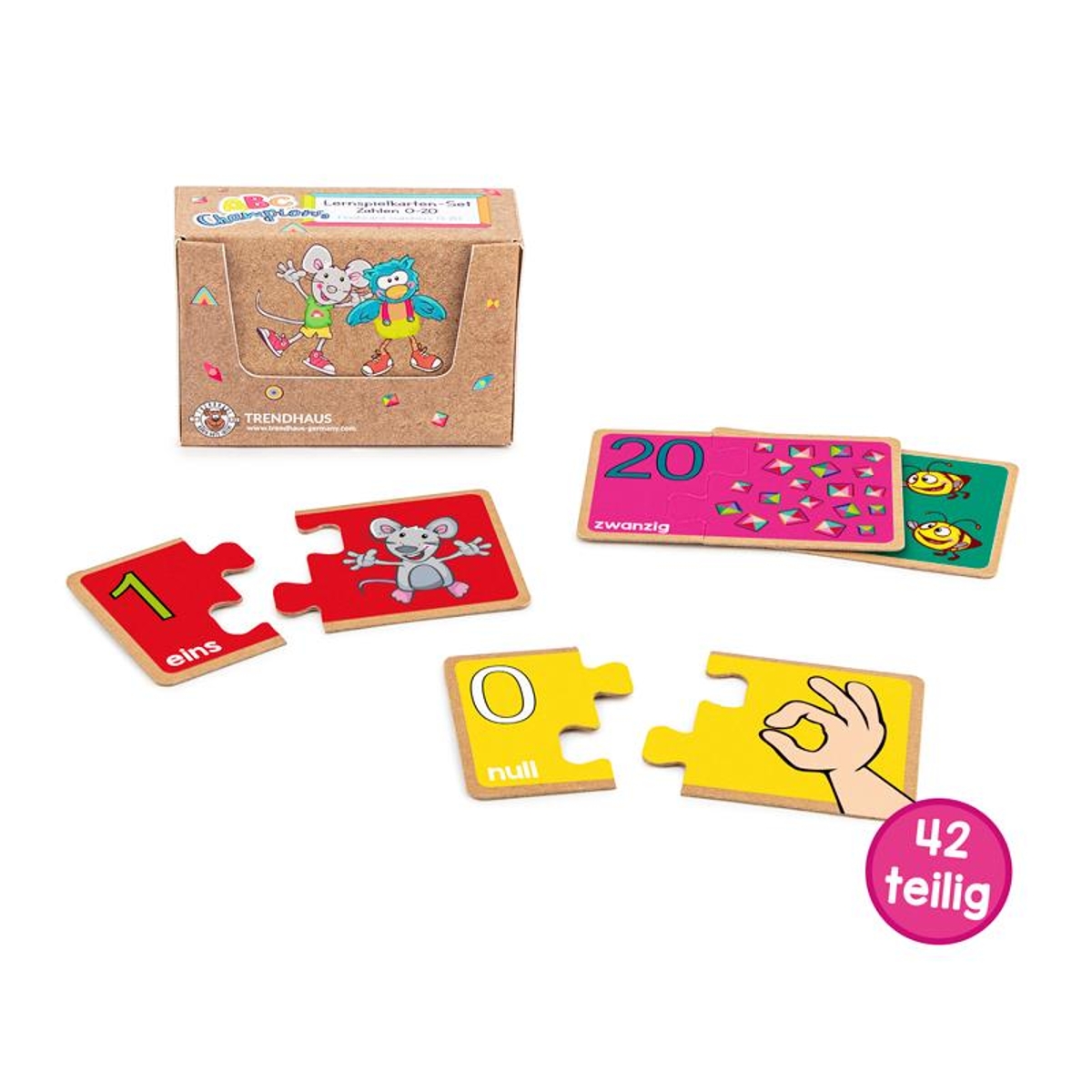 ABC CHAMPIONS Zahlen-Lernspielkarten-Set 42-teilig