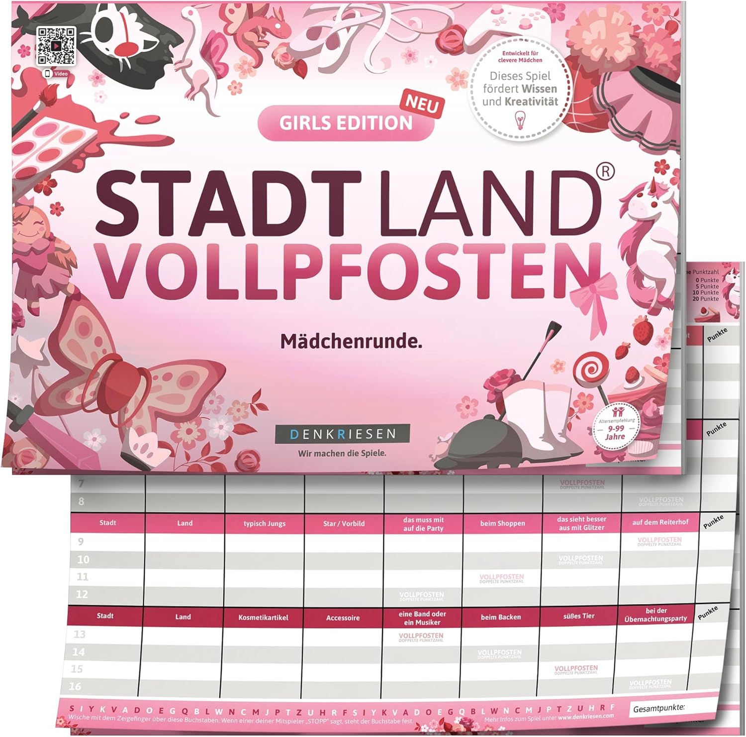 Stadt Land Vollpfosten 'Mädchenrunde' Girls Edition
