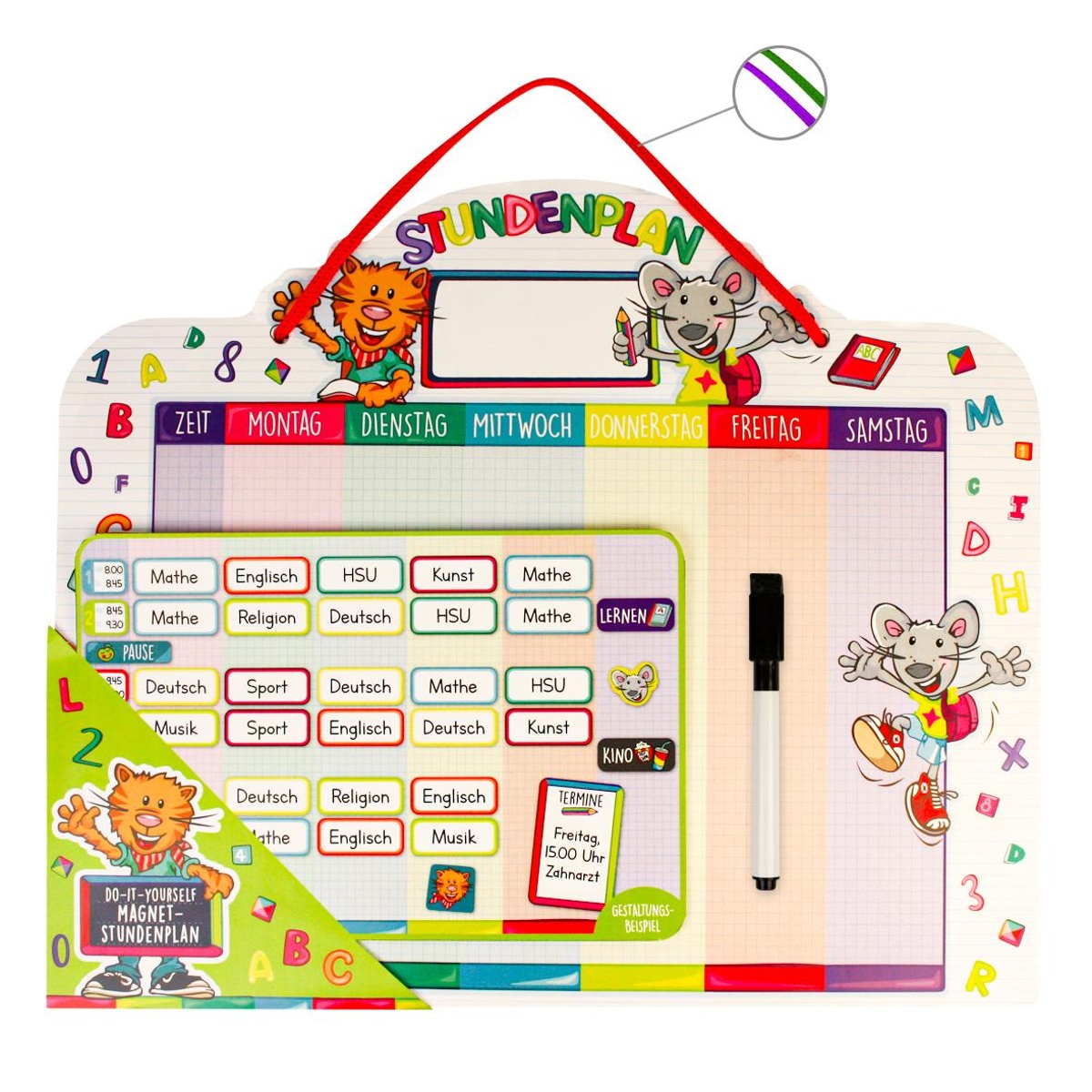 Do-It-Yourself Magnet-Stundenplan