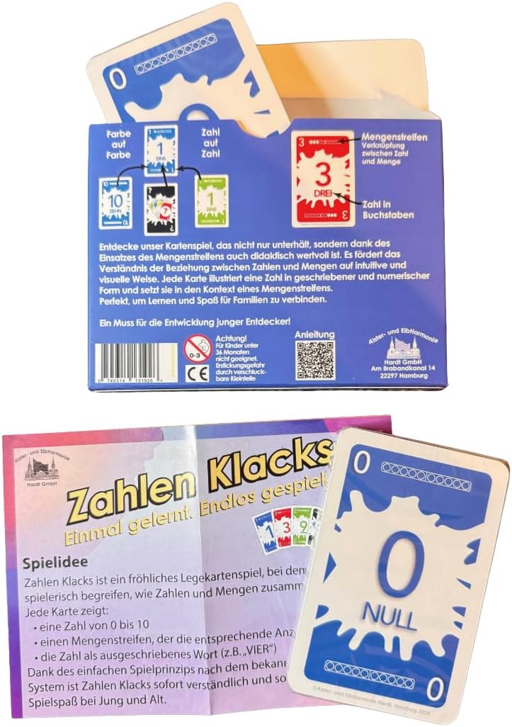 Zahlen Klacks, Lern-Kartenspiel
