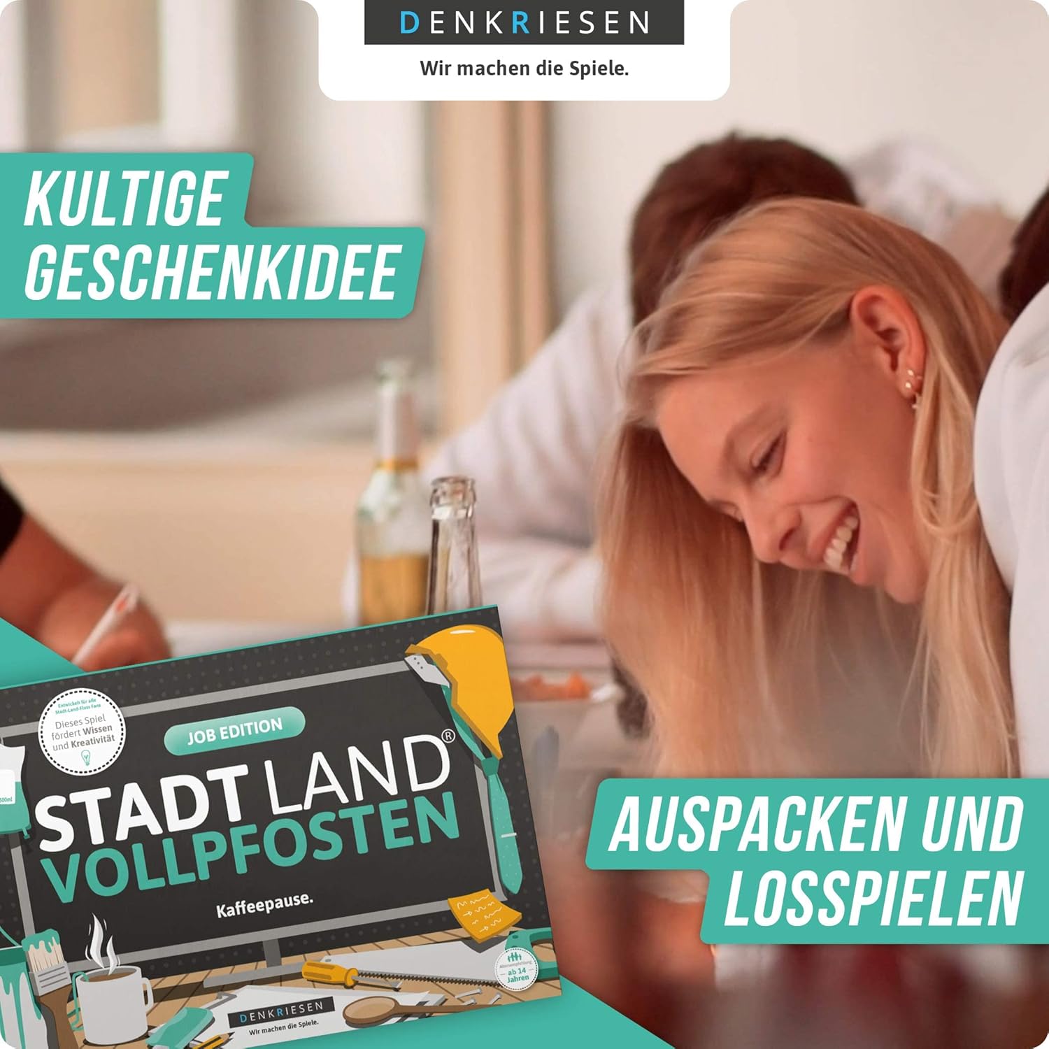 Stadt Land Vollpfosten 'Kaffeepause' Job Edition Spielblock