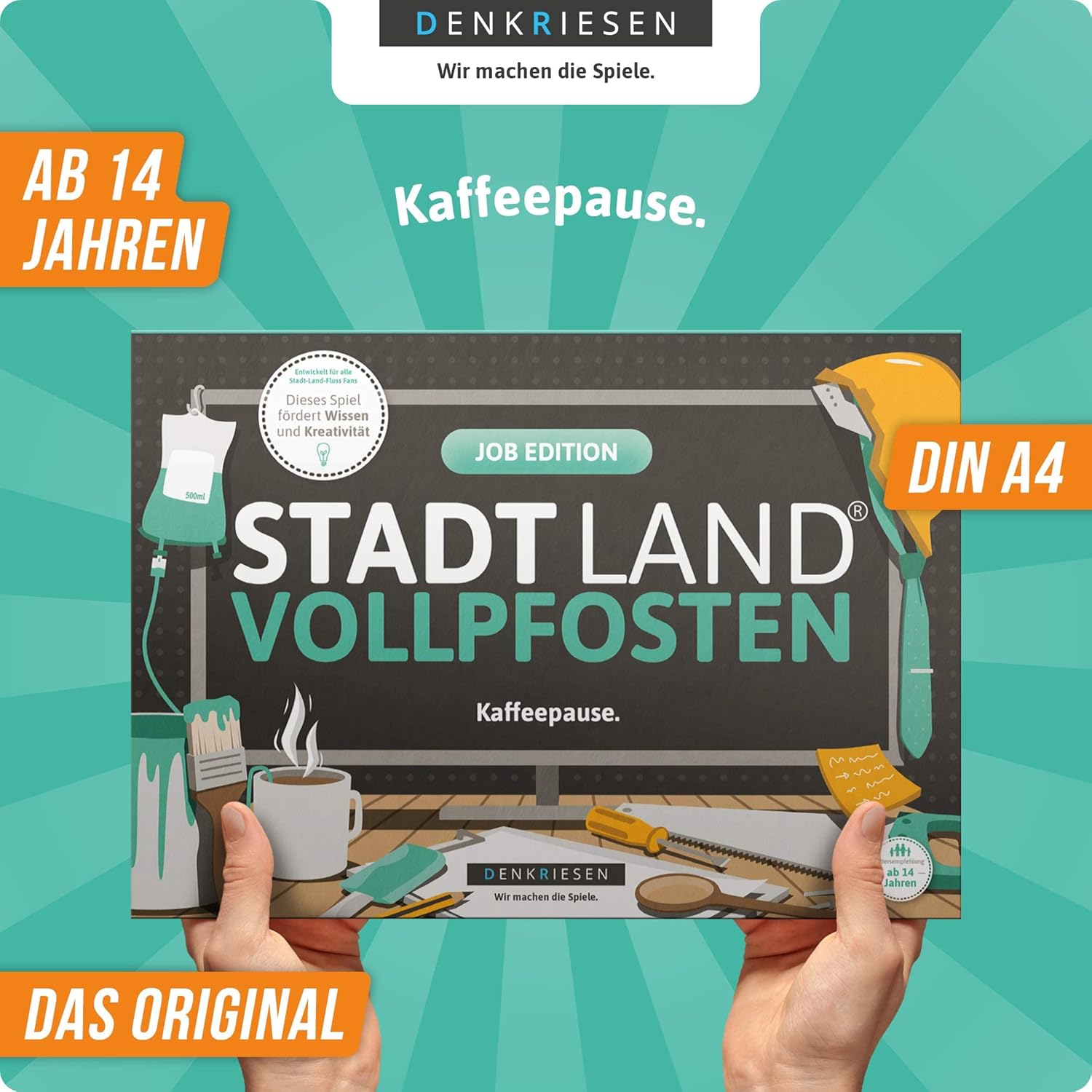 Stadt Land Vollpfosten 'Kaffeepause' Job Edition Spielblock