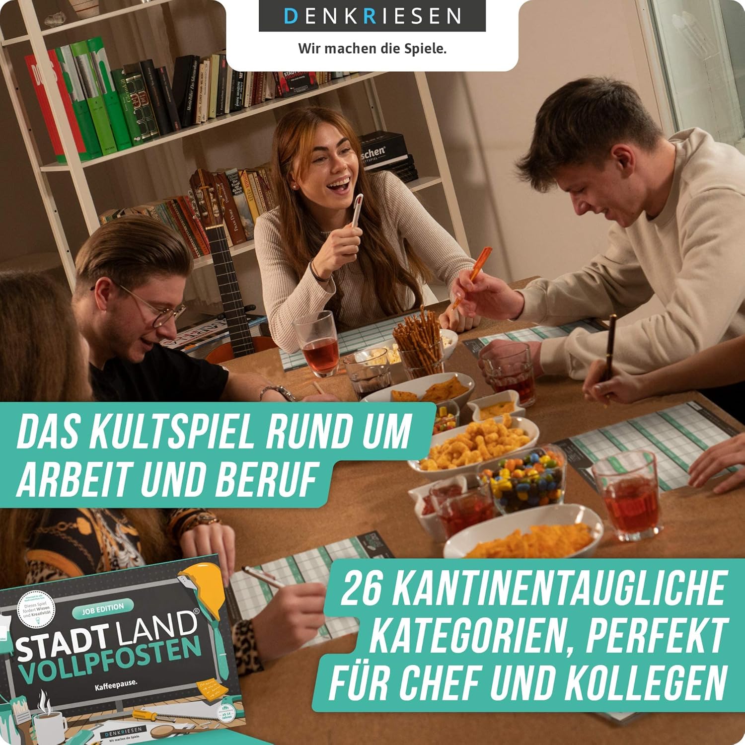 Stadt Land Vollpfosten 'Kaffeepause' Job Edition Spielblock