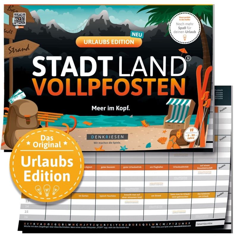 Stadt Land Vollpfosten 'Meer im Kopf' Urlaubs Edition