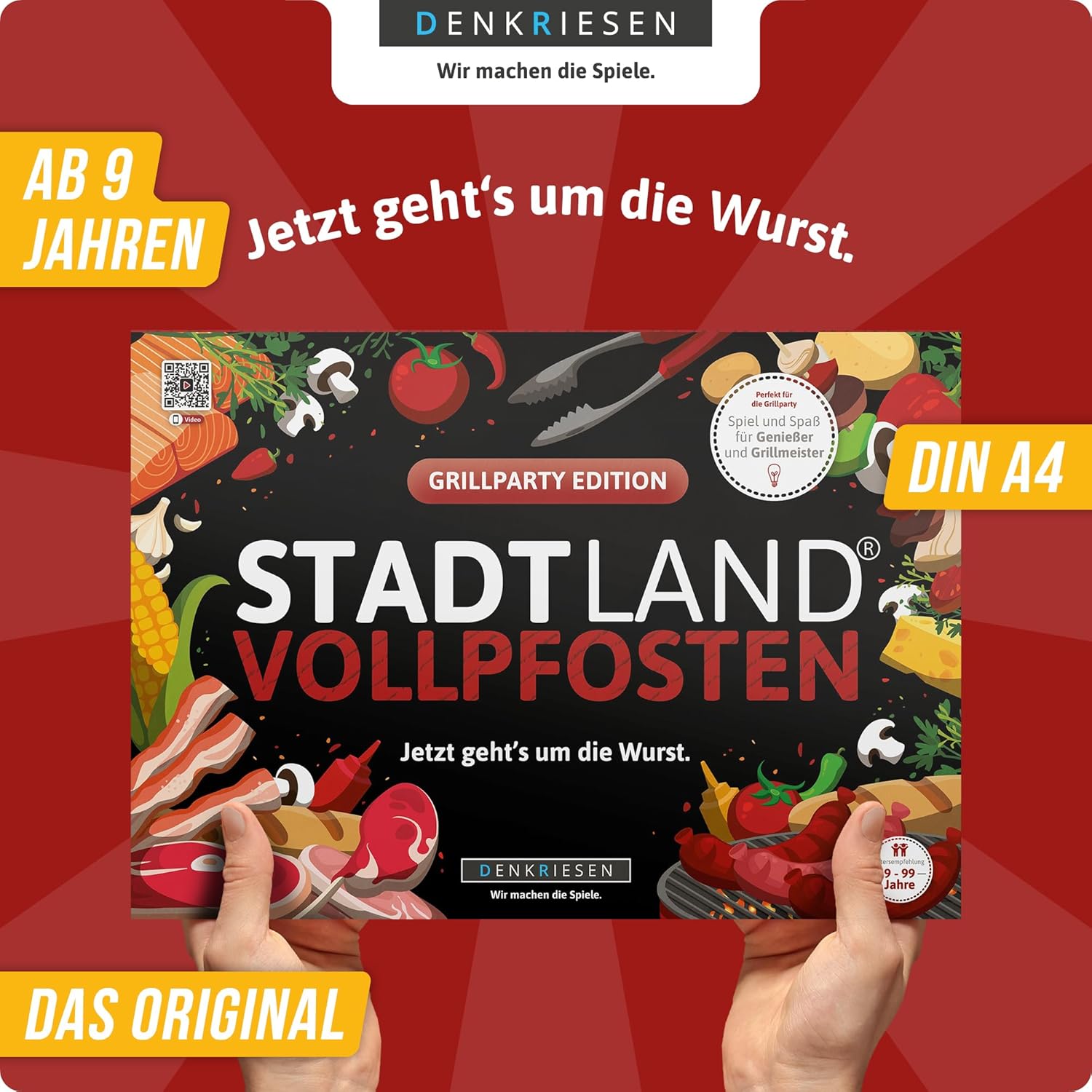 Stadt Land Vollpfosten GRILLPARTY EDITION Spielblock