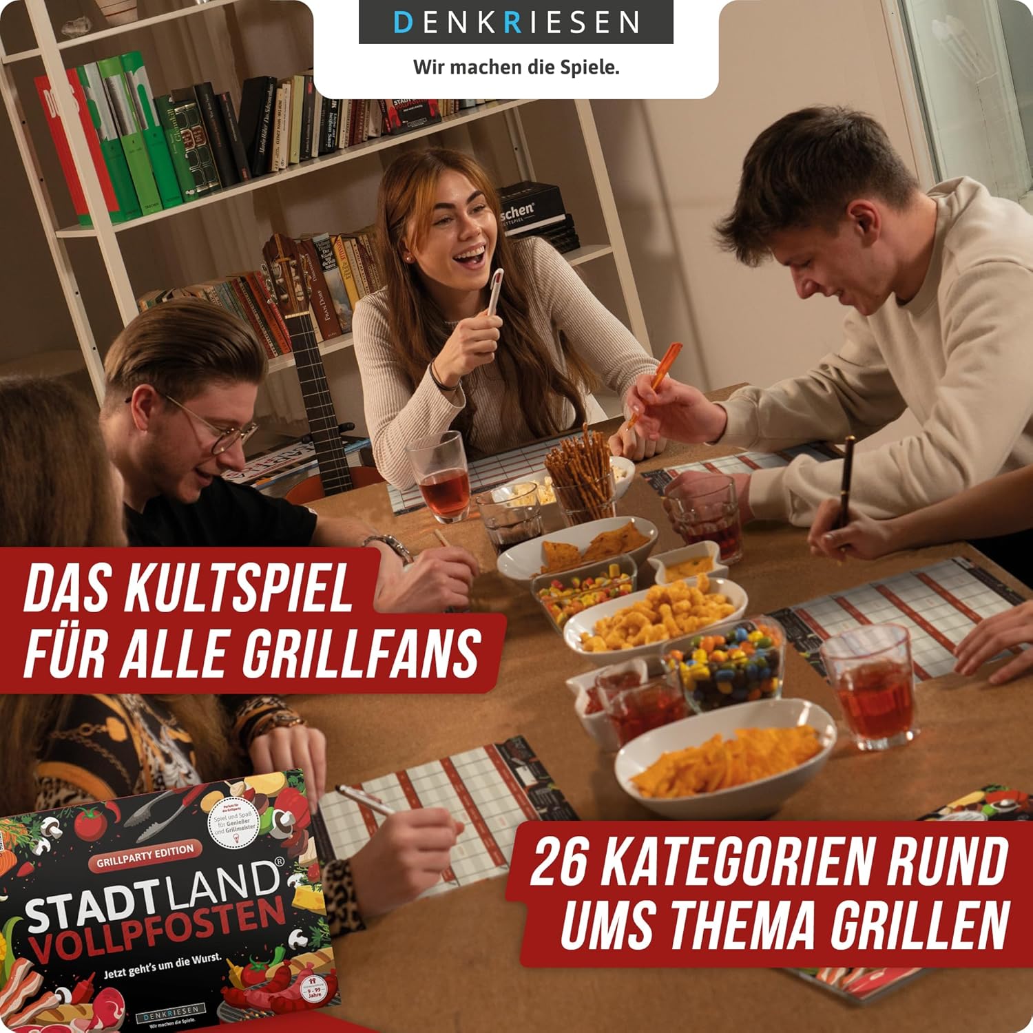 Stadt Land Vollpfosten GRILLPARTY EDITION Spielblock